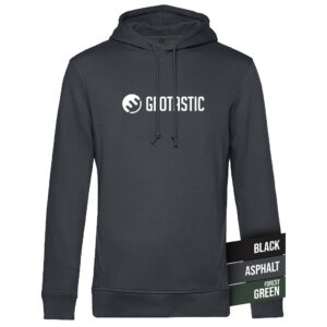 Geotastic Logo - Organic hoody in black or asphalt